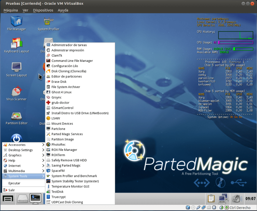 PartedMagic2013-02-28-MenuDeHerramientasDelSistema