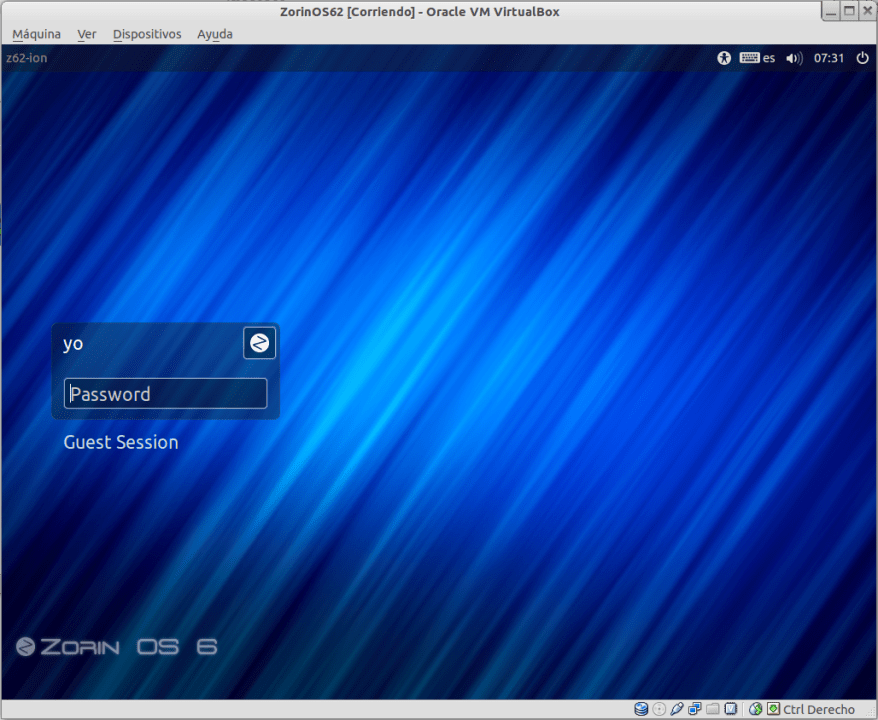 ZorinOS62-PantallaDeAcceso