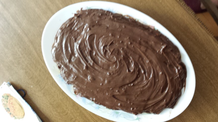 Capa final de chocolate para cubrir todo