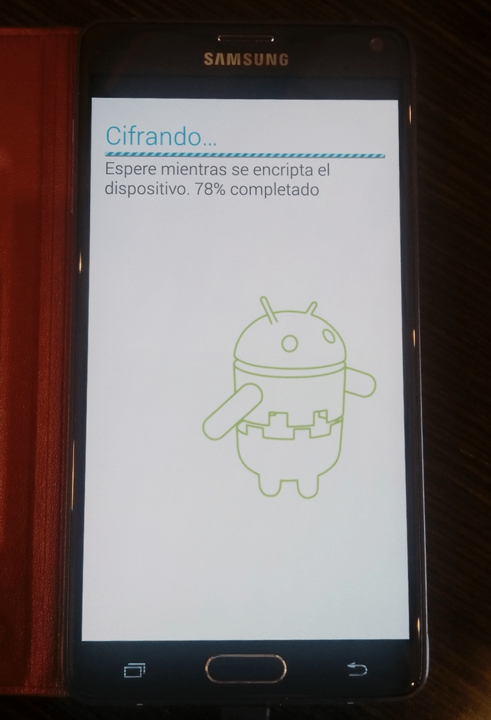 El móvil en proceso de cifrado: se puede cifrar el teléfono, la tajeta SD o ambos