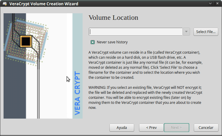 Pantallazo-VeraCrypt Volume Creation Wizard-2