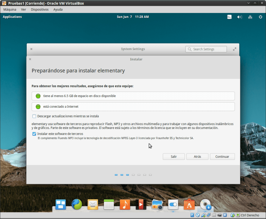 Elementary OS 03 -Instalando el sistema