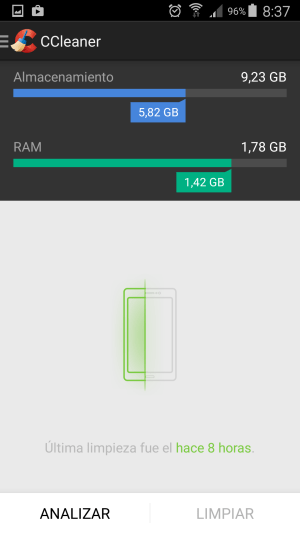 CCleaner: menú principal