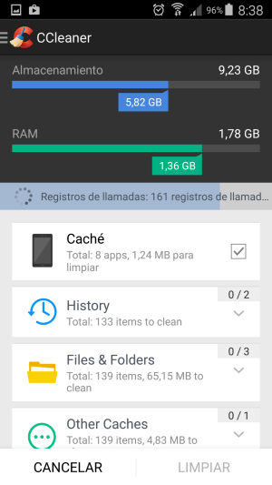 CCleaner: terminando el análsis