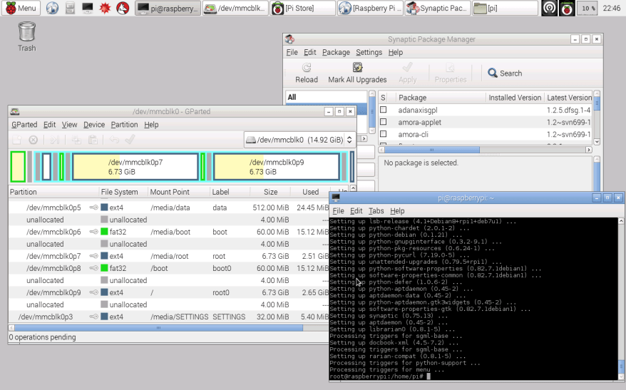 Raspbian: rodando software instalado 1