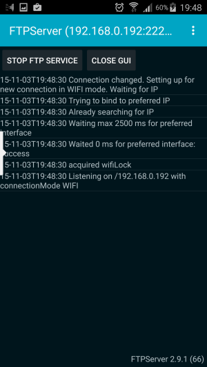 FTPServer- Pantalla principal